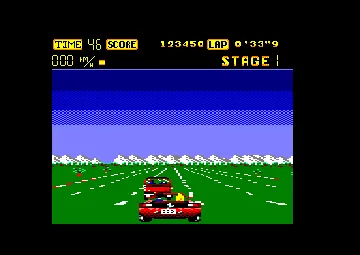 Out Run (UK) (1987) (Trainer) screen shot game playing